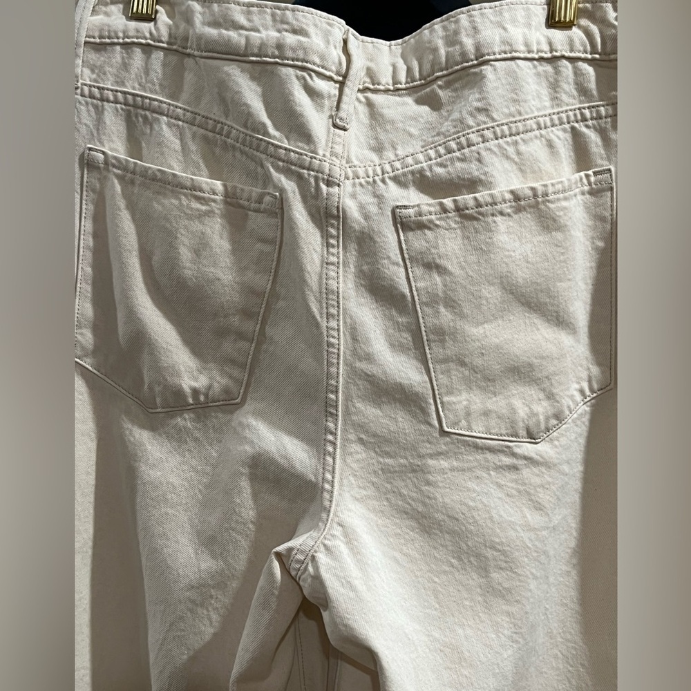 Cream HIGH RISE RELAXED Wide-Leg PREMIUM DENIM by BANANA REPUBLIC SIZE 30 - Picture 7 of 14